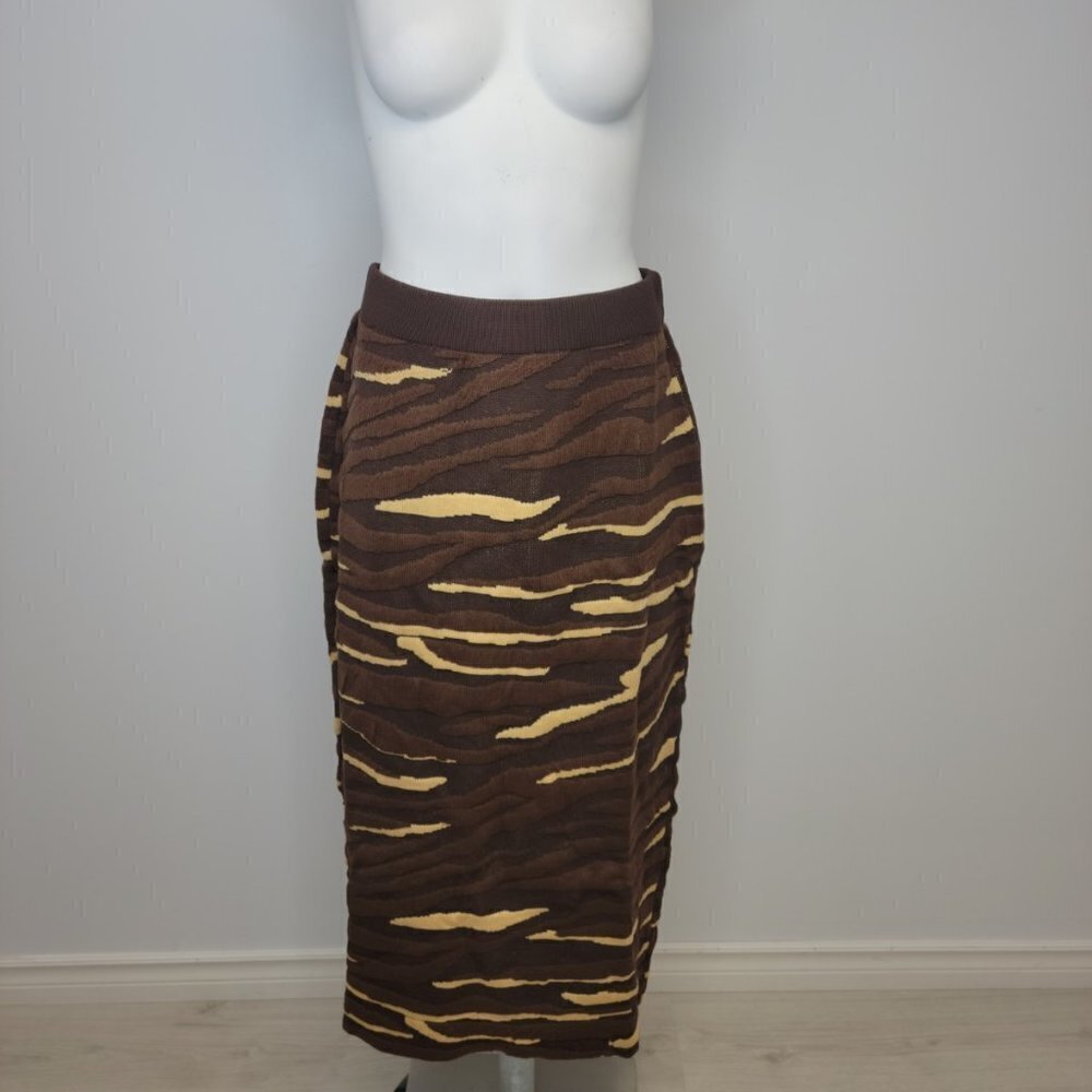 SHEIN High Waist Thick Knit Midi Skirt